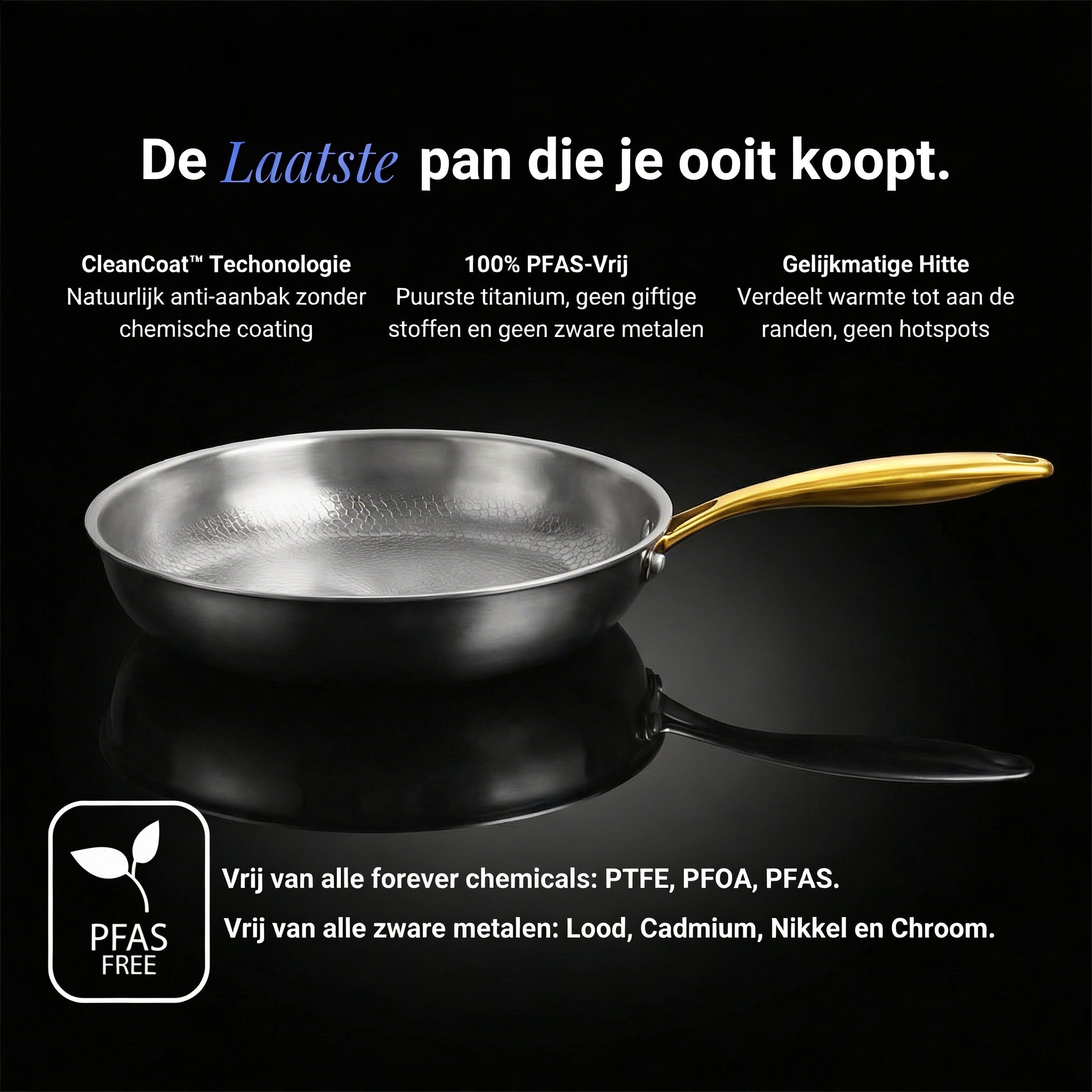 Titanium Last Pan® Pro 2.0 + Omkeerspatel cadeau